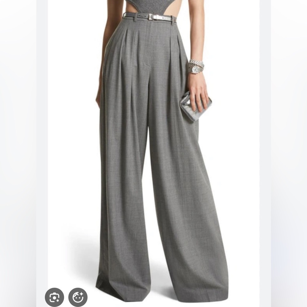Michael Kors Collection Gray Wide-Leg Pants